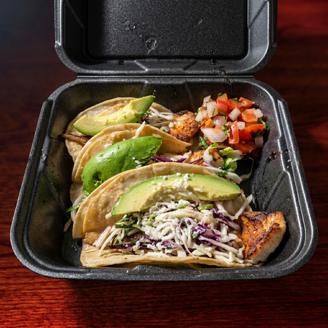 Grilled Seafood Tacos Dinner.