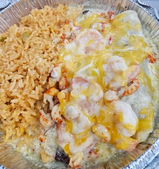 Surf N Turf Enchiladas Dinner.